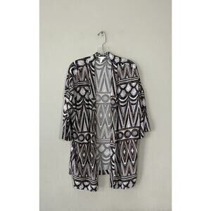 H&M Small Tribal Print Open Wrap Pool Beach Travel Cover Up Artsy Top